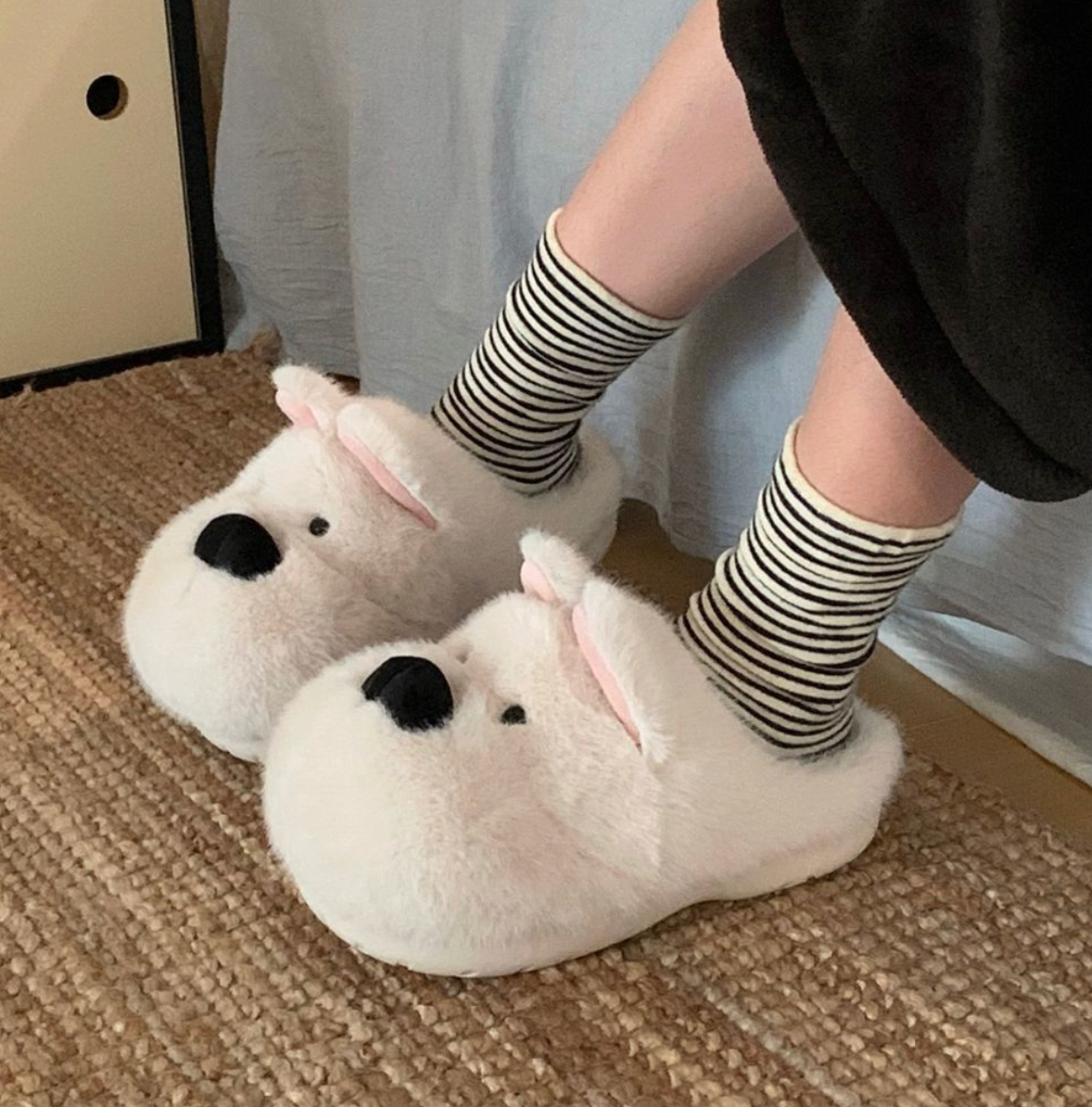 Bear Plush Indoor Slippers