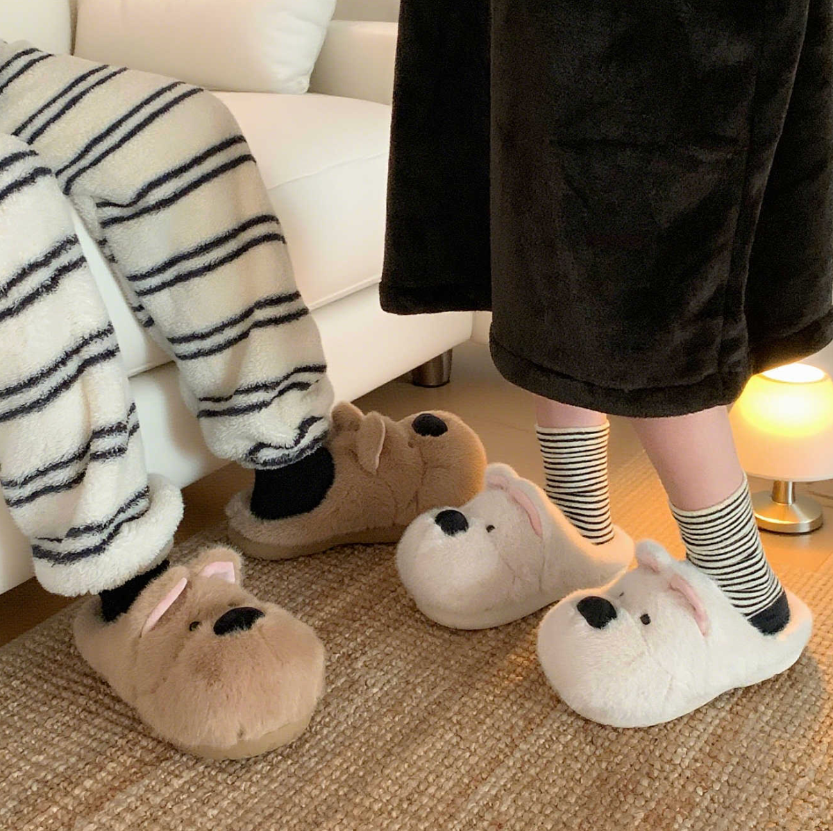 Bear Plush Indoor Slippers