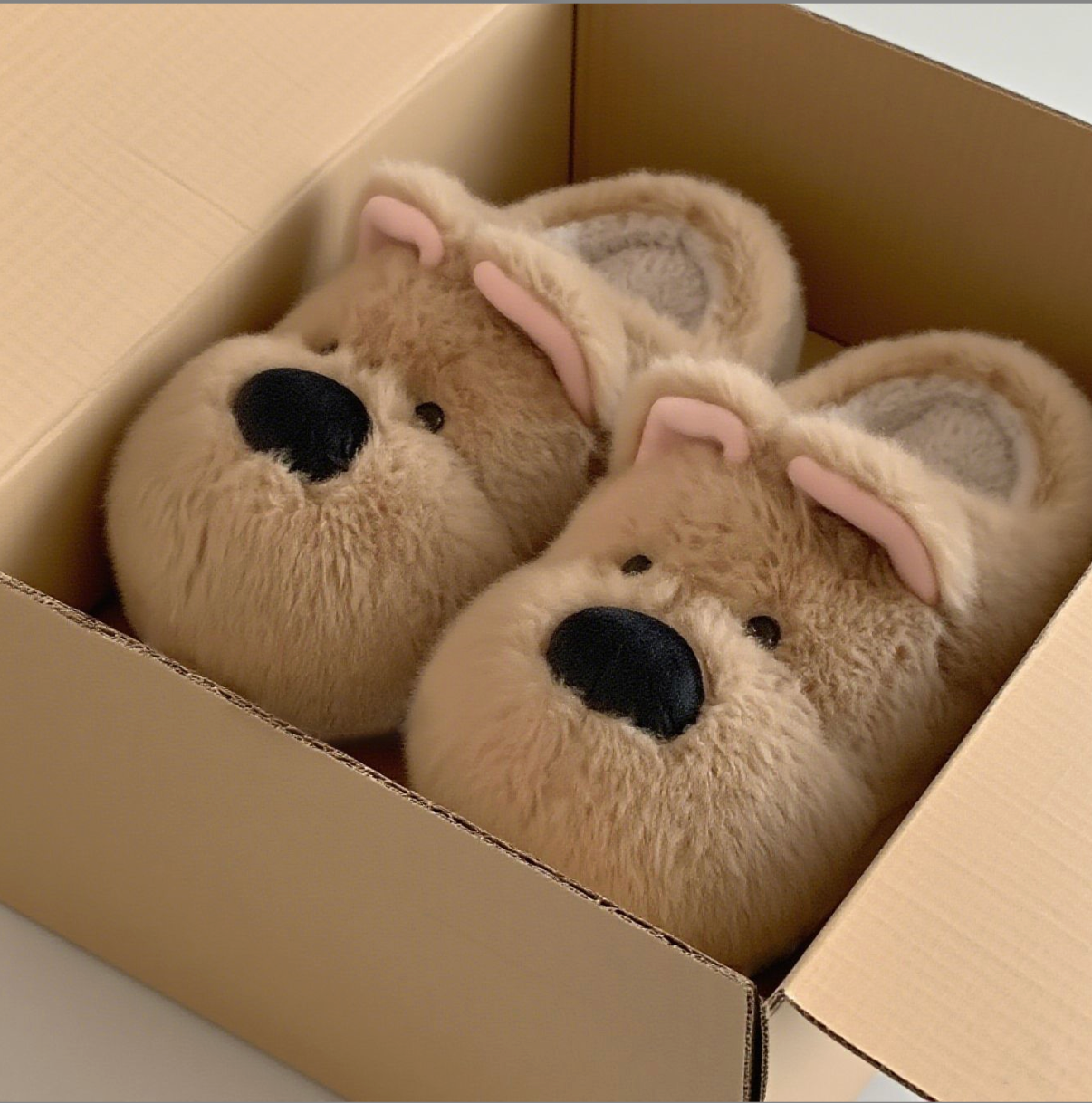 Bear Plush Indoor Slippers