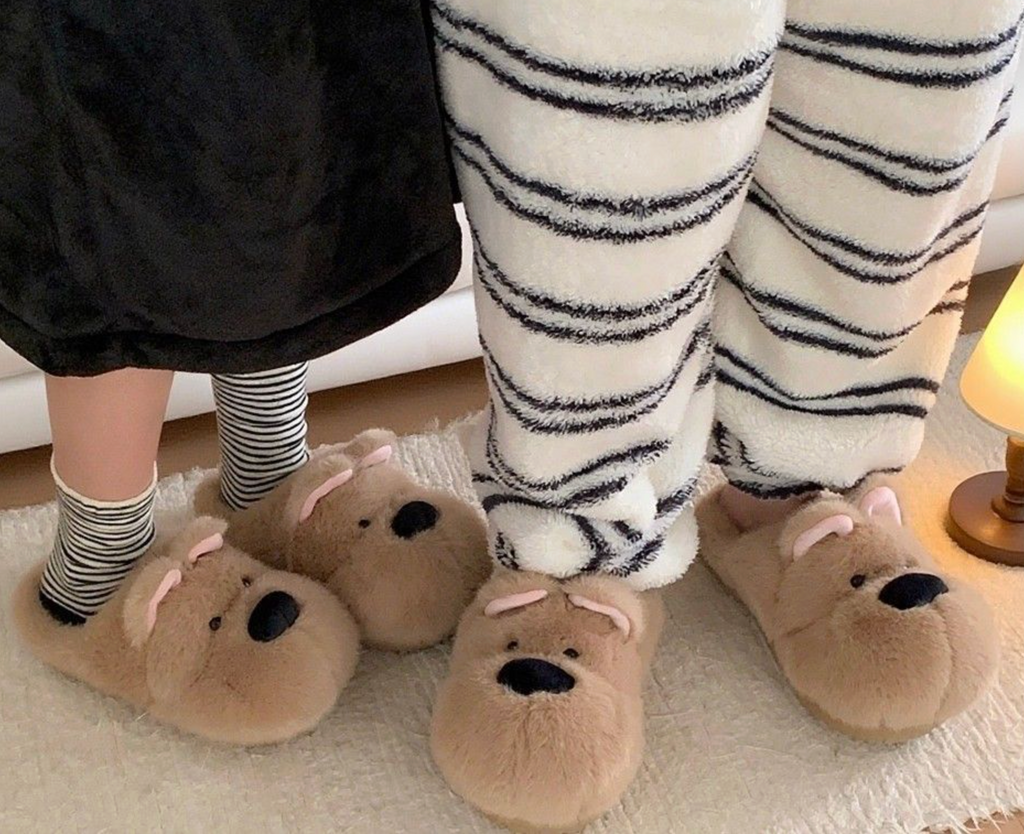 Bear Plush Indoor Slippers